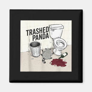 Funny Trashed Panda Racoon Gets Drunk  Magnet