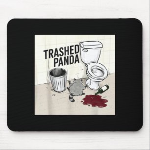 Funny Trashed Panda Racoon Gets Drunk  Mouse Pad