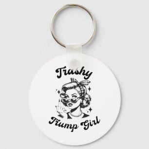 Funny Trashy Trump Girl Key Ring