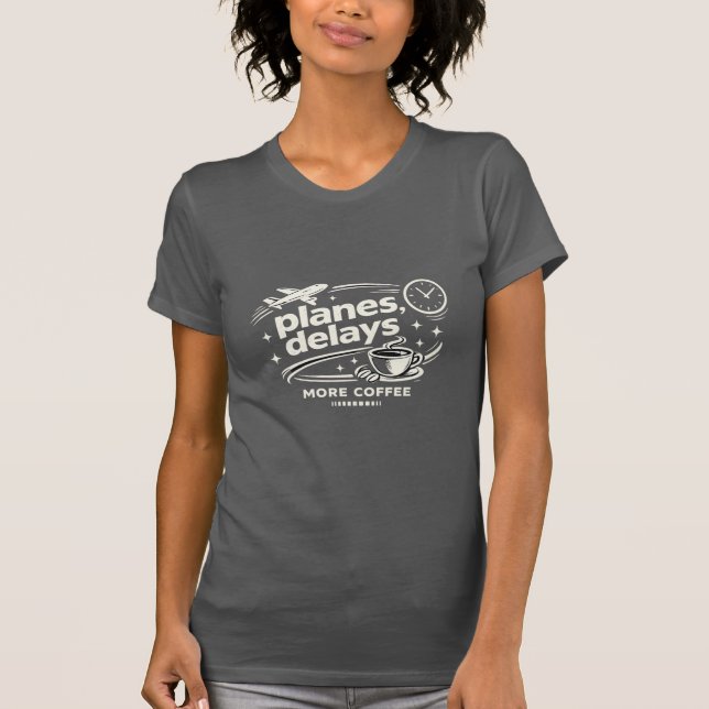  Funny Travel Coffee Lover Hat T-Shirt (Front)