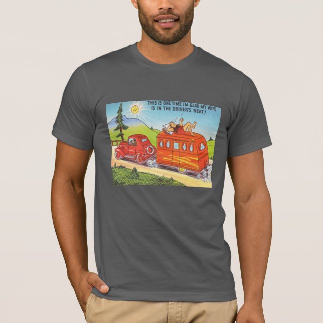 Funny Travel Trailer RV Camping Vintage T-Shirt (Front)