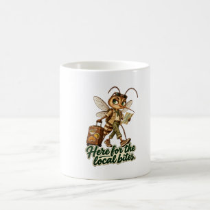 Funny Traveling Mosquito Here for the Local Bites Coffee Mug
