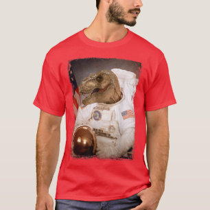 Funny TRe Astronaut Moon Space Mission Dinosaur As T-Shirt
