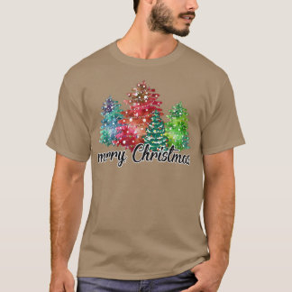 Funny tree Christmas light pajama family mas custo T-Shirt