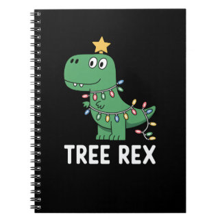 Funny Tree Rex Christmas Dinosaur Holiday Pun Notebook