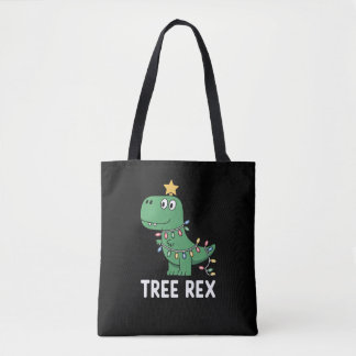 Funny Tree Rex Christmas Dinosaur Holiday Pun Tote Bag