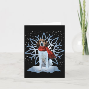Funny Treeing Walker Coonhound Christmas Lights Card