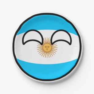 Funny Trending Geeky Argentina Countryball Paper Plate