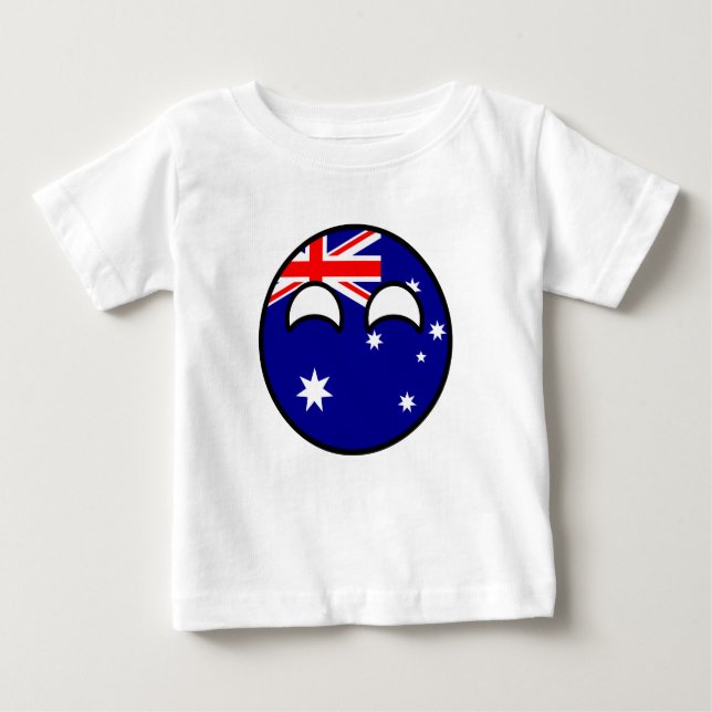 Funny Trending Geeky Australia Countryball Baby T-Shirt (Front)