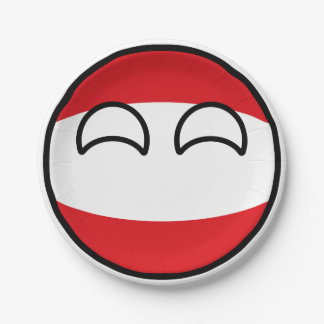 Funny Trending Geeky Austria Countryball Paper Plate
