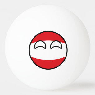 Funny Trending Geeky Austria Countryball Ping Pong Ball