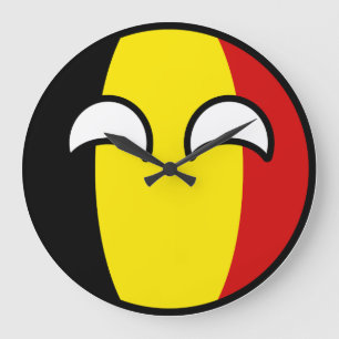 Funny Trending Geeky Belgium Countryball Large Clock