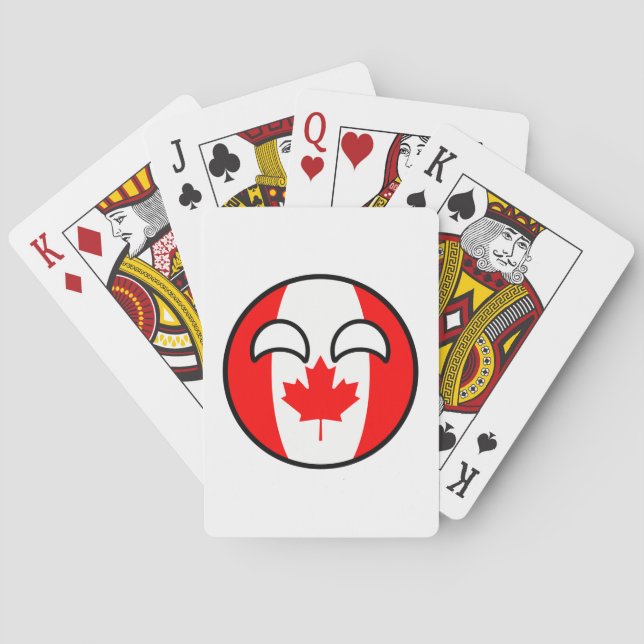 Funny Trending Geeky Canada Countryball Playing Cards (Back)