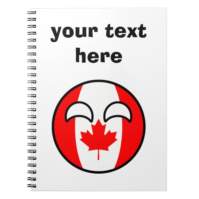 Funny Trending Geeky Canada Countryball Spiral Notebook (Front)