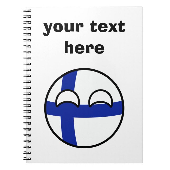 Funny Trending Geeky Finland Countryball Spiral Notebook (Front)