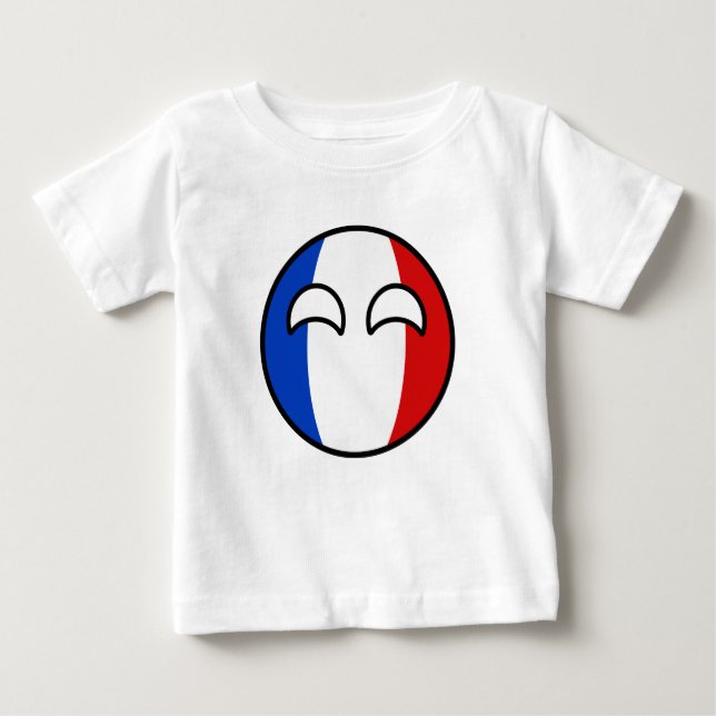 Funny Trending Geeky France Countryball Baby T-Shirt (Front)