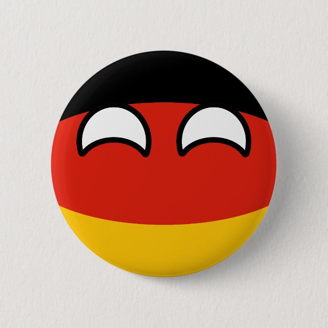 Funny Trending Geeky Germany Countryball 6 Cm Round Badge (Front)