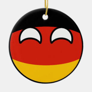 Funny Trending Geeky Germany Countryball Ceramic Tree Decoration