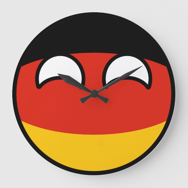 Funny Trending Geeky Germany Countryball Large Clock (Front)