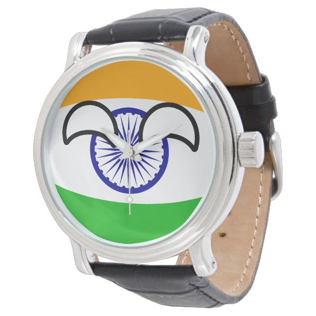 Funny Trending Geeky India Countryball Watch (Angled)