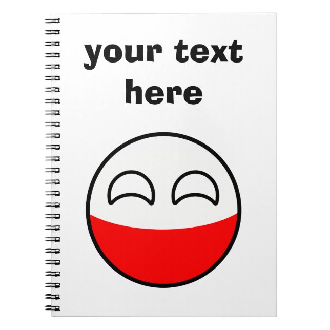 Funny Trending Geeky Poland Countryball Spiral Notebook (Front)