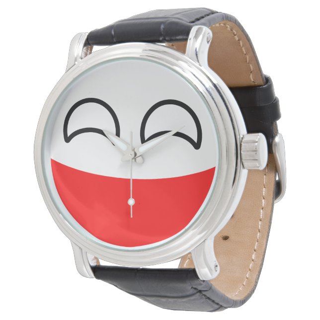Funny Trending Geeky Poland Countryball Watch (Angled)