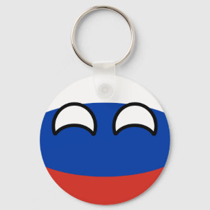 Funny Trending Geeky Russia Countryball Key Ring