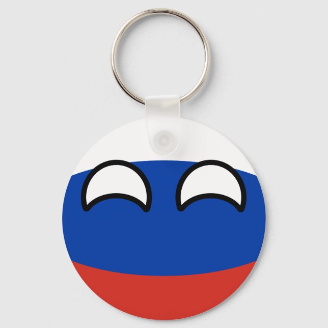 Funny Trending Geeky Russia Countryball Key Ring (Front)