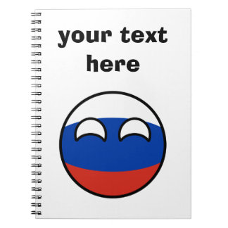 Funny Trending Geeky Russia Countryball Spiral Notebook