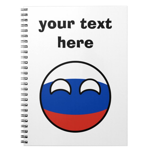 Funny Trending Geeky Russia Countryball Spiral Notebook (Front)