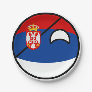 Funny Trending Geeky Serbia Countryball Paper Plate