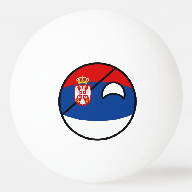 Funny Trending Geeky Serbia Countryball Ping Pong Ball (Front)