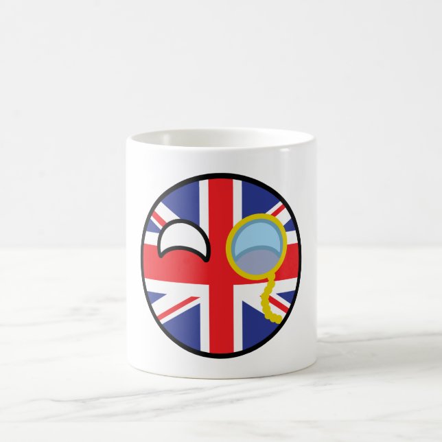 Funny Trending Geeky United Kingdom Countryball Coffee Mug (Center)