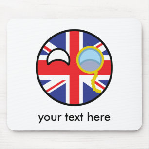Funny Trending Geeky United Kingdom Countryball Mouse Pad