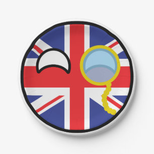 Funny Trending Geeky United Kingdom Countryball Paper Plate