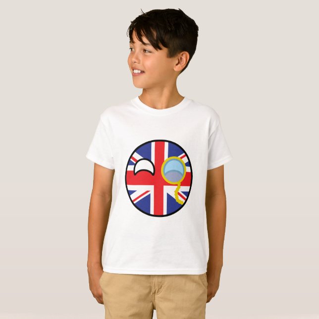 Funny Trending Geeky United Kingdom Countryball T-Shirt (Front Full)