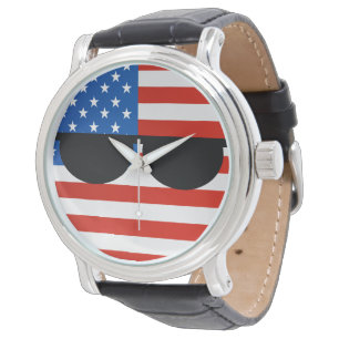 Funny Trending Geeky USA Countryball Watch