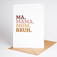Funny & Trendy Bruh Mother's Day Card