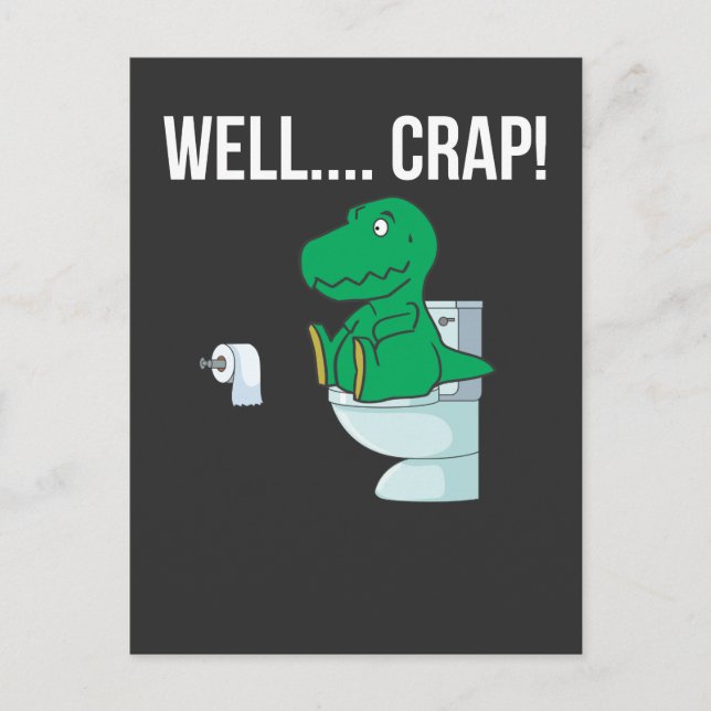 Funny Trex Arms Small Dinosaur Humour Postcard (Front)