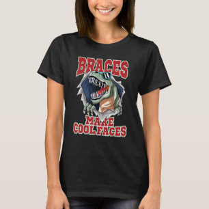 Funny Trex Dental Braces Cool Dinosour Smile T-Shirt