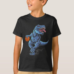 Funny Trex Dinosaur Playing Sketll Player Lover  T-Shirt