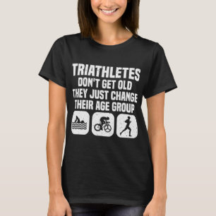 Funny Triathlon Design Men Women Triathletes Swim  T-Shirt