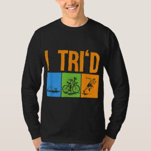 Funny Triathlon Design Triathletes Men Women Swim T-Shirt
