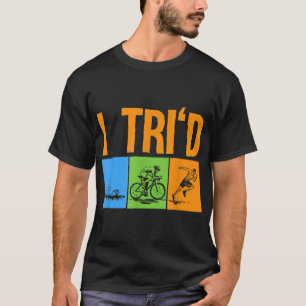 Funny Triathlon Design Triathletes Men Women Swim  T-Shirt