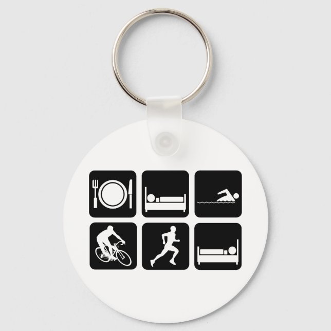 Funny triathlon key ring (Front)