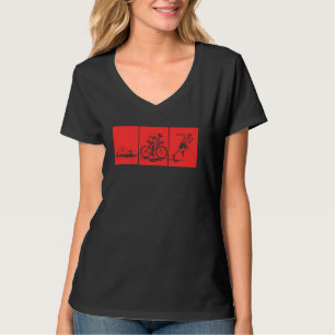 Funny Triathlon Swim Bike Run Men Women Triathlete T-Shirt