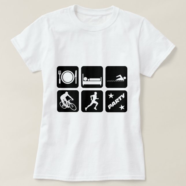Funny triathlon T-Shirt (Design Front)
