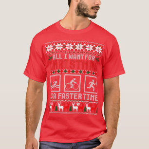 Funny Triathlon Ugly Christmas Sweater for Triathl