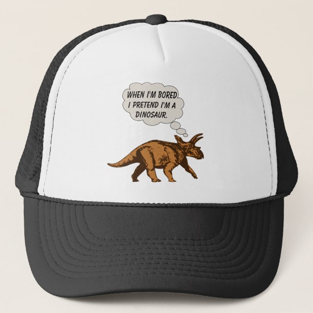 Funny Triceratops Dinosaur Trucker Hat (Front)