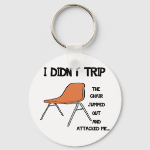 Funny Tripping Chair Key Ring